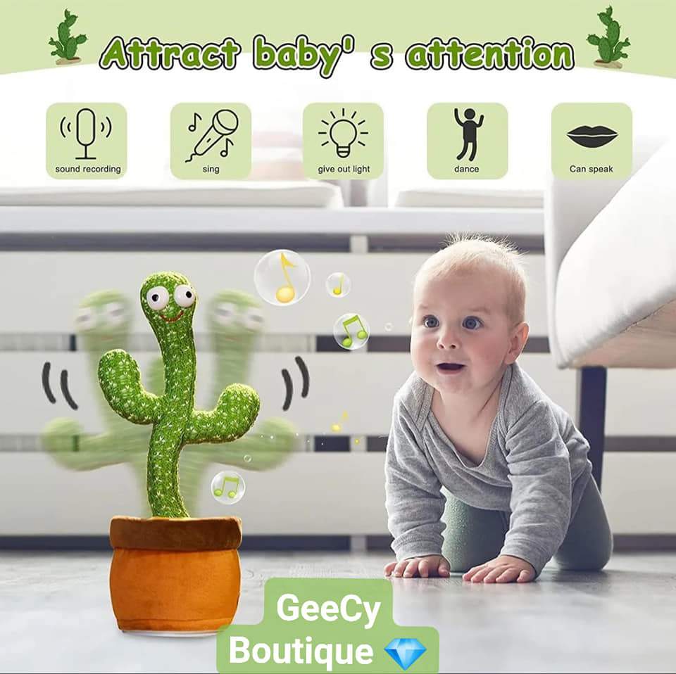 Cactus Bailarín Suave Y Recargable