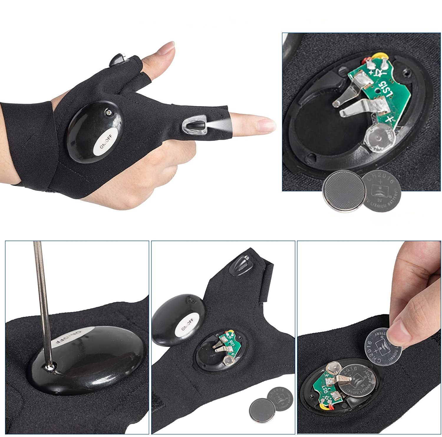 Guante Linterna Luz LED