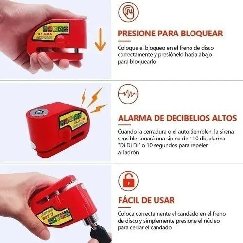 candado de disco moto