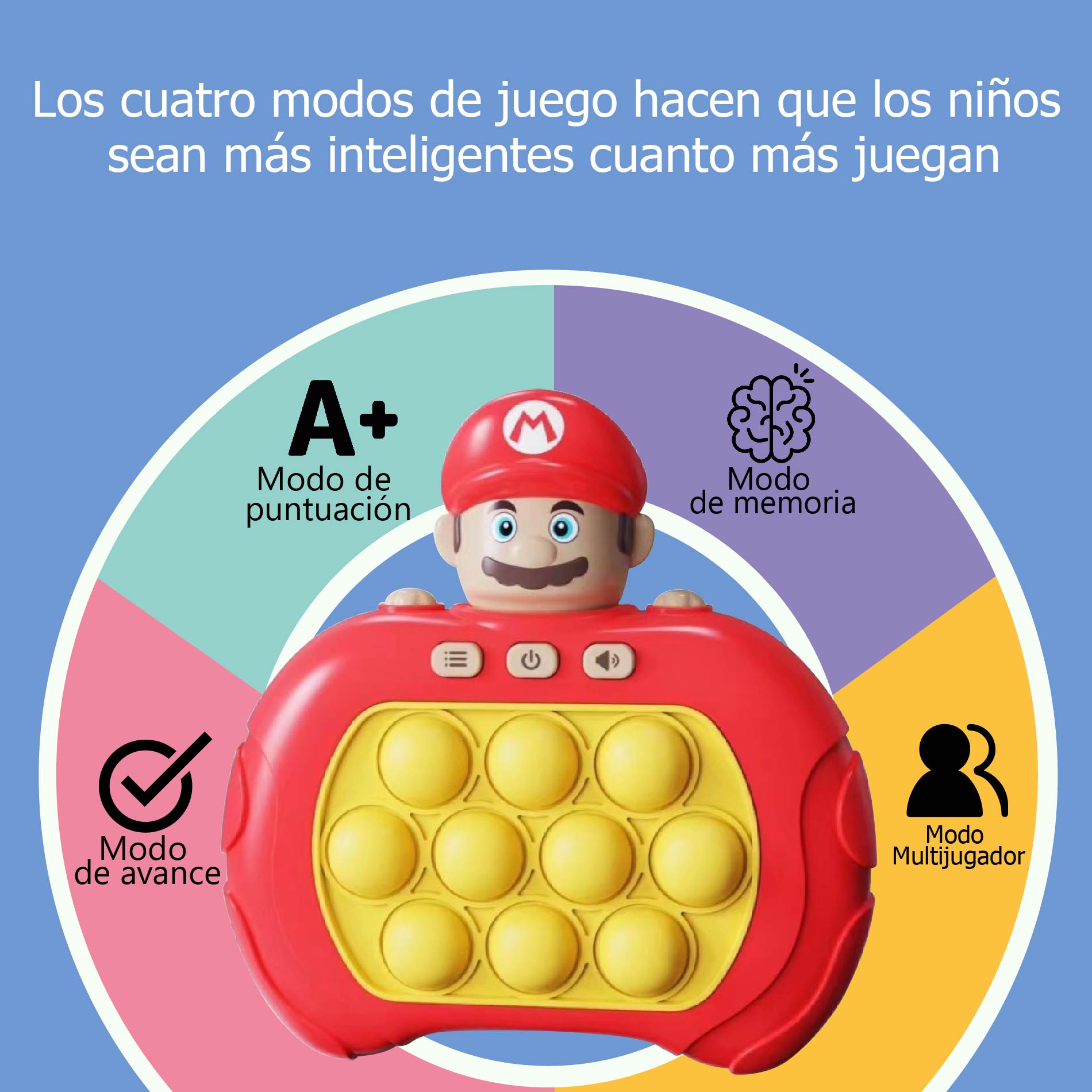 Juego Pop It Consola Burbujas De Presión Para Niños Musical